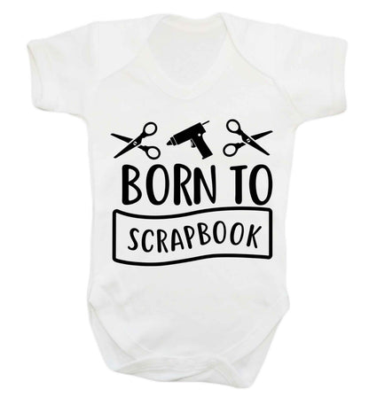 Born to scrapbook Baby Vest white 18-24 months