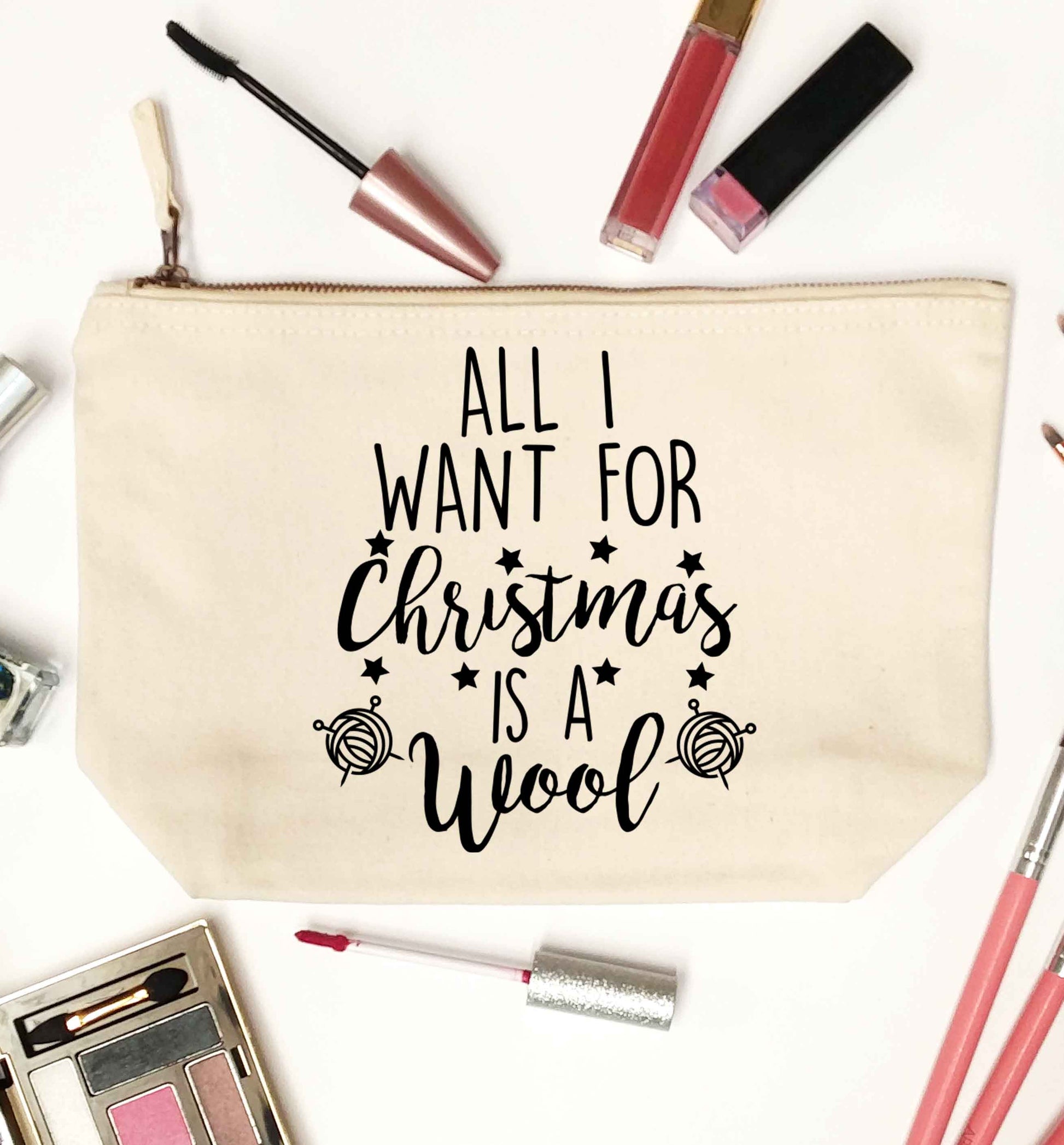 All I want for Christmas is wool! natural makeup bag