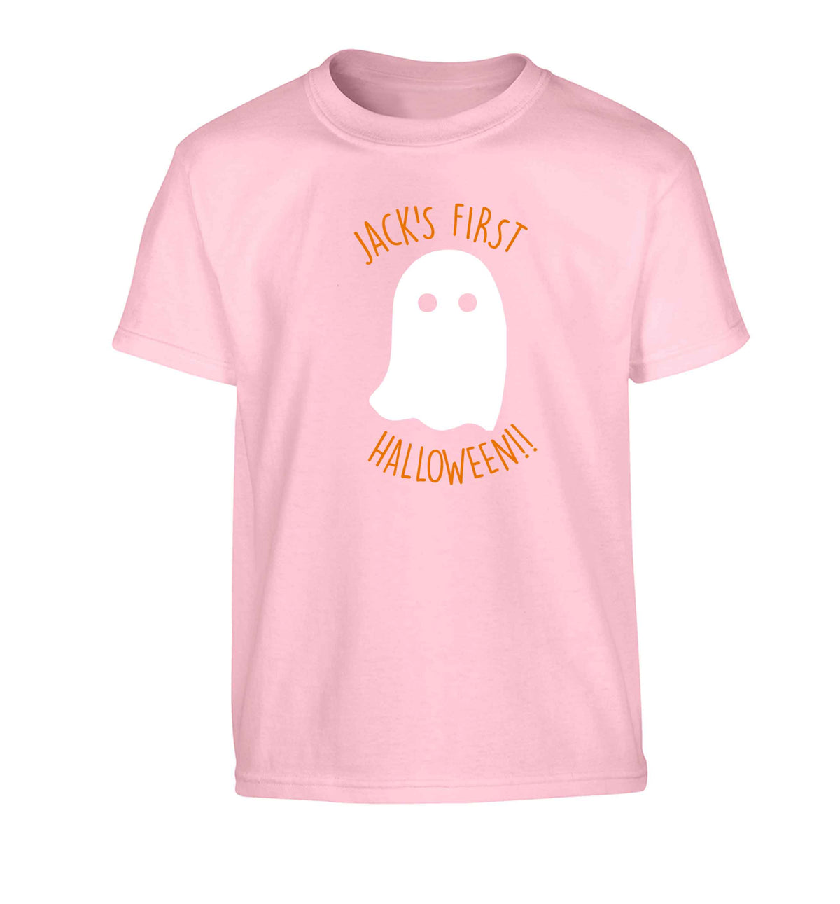 Personalised first halloween - ghost Children's light pink Tshirt 12-13 Years