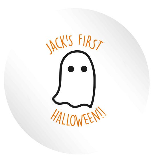 Personalised Pumpking Halloween 24 @ 45mm matt circle stickers
