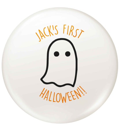 Personalised Pumpking Halloween small 25mm Pin badge