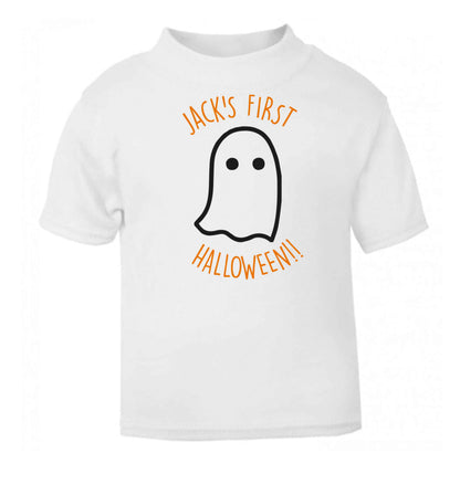 Personalised first halloween - ghost white baby toddler Tshirt 2 Years