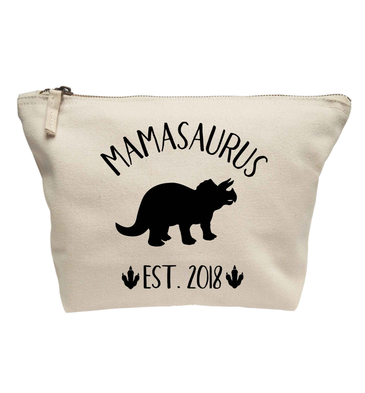 Personalised mamasaurus date | Makeup / wash bag