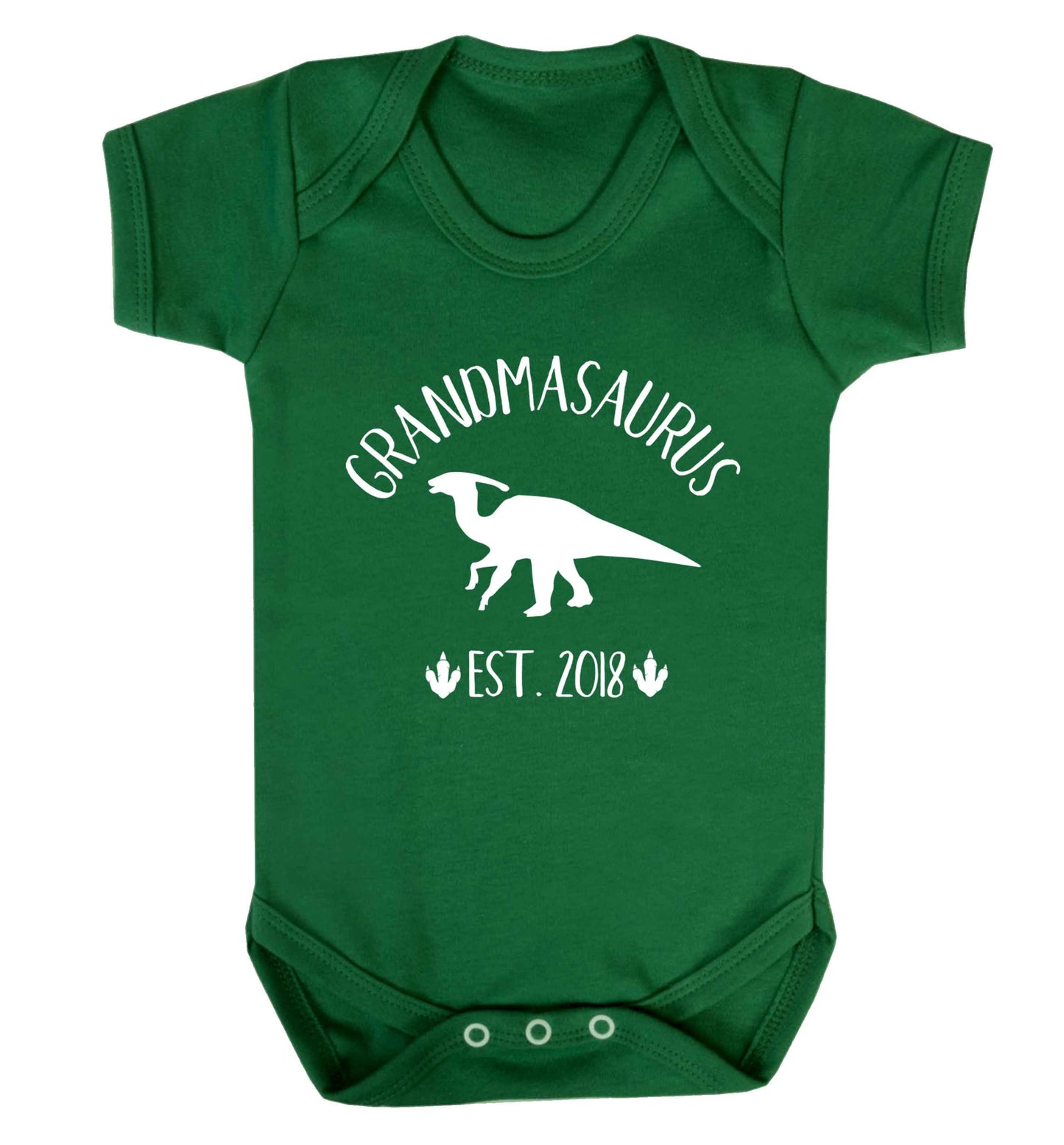 Personalised grandmasaurus since (custom date) Baby Vest green 18-24 months