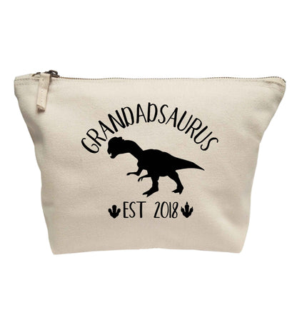 Personalised grandadsaurus since (custom date) | makeup / wash bag