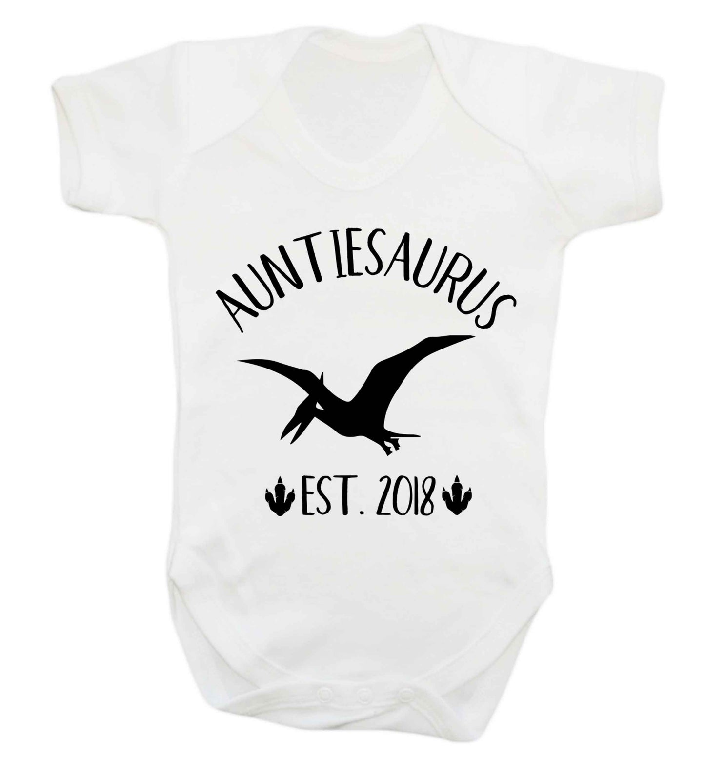 Personalised auntiesaurus since (custom date) Baby Vest white 18-24 months