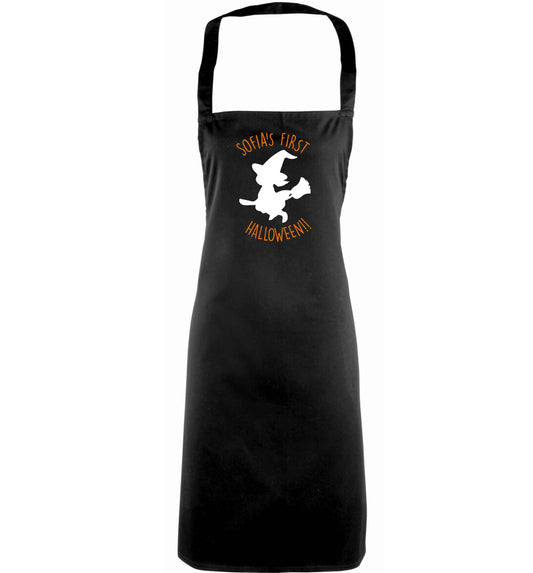 Personalised first halloween - Witch adults black apron