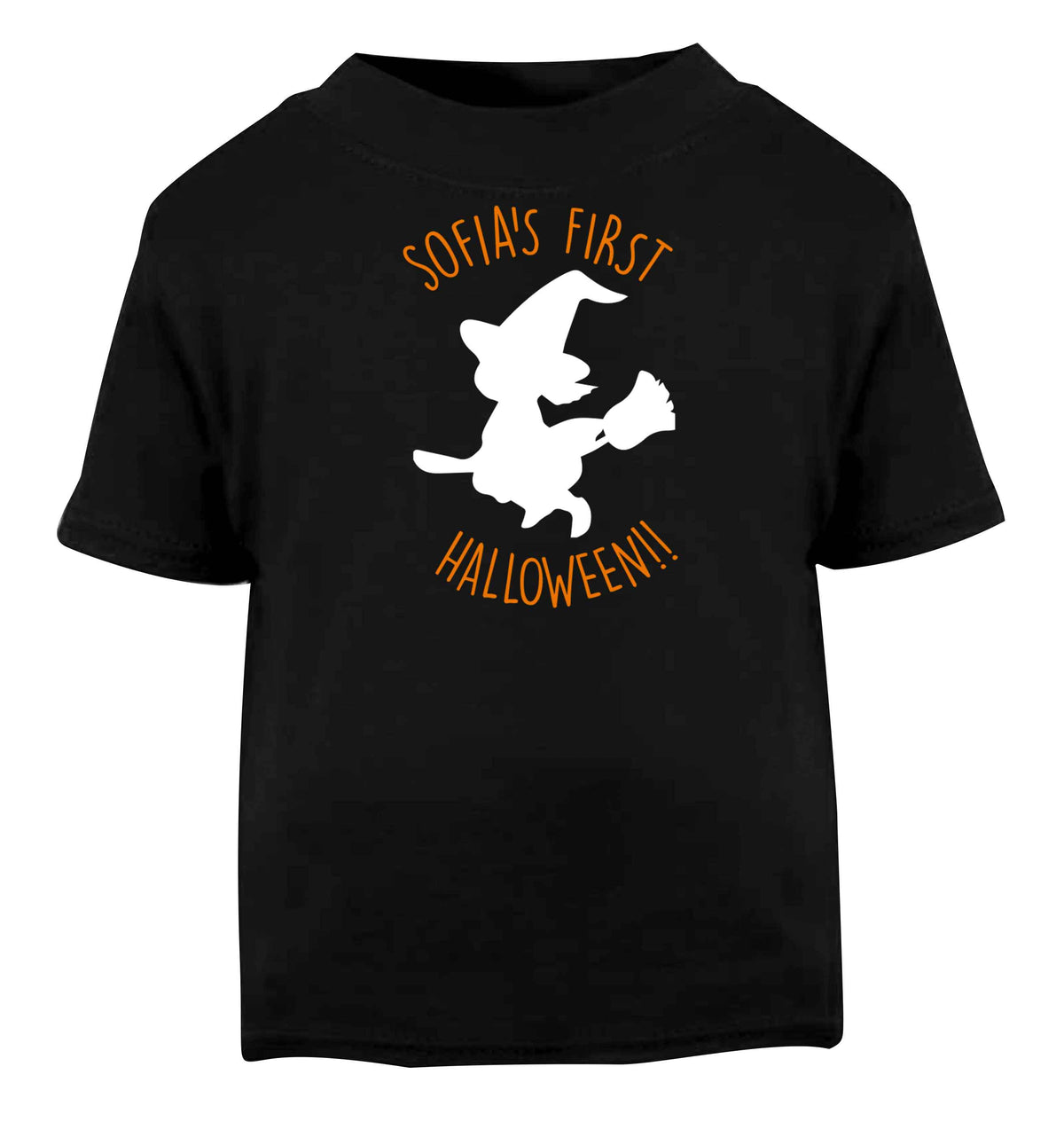 Personalised first halloween - Witch Black baby toddler Tshirt 2 years