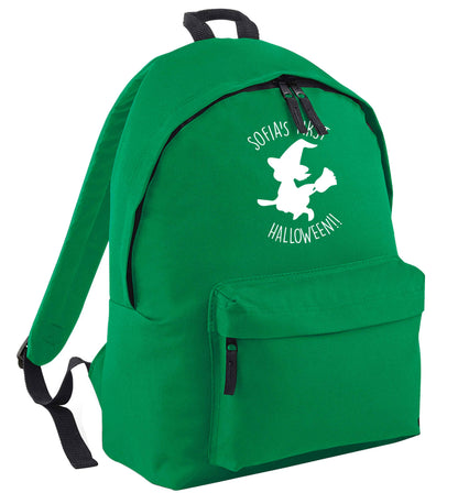 Personalised first halloween - Witch green adults backpack