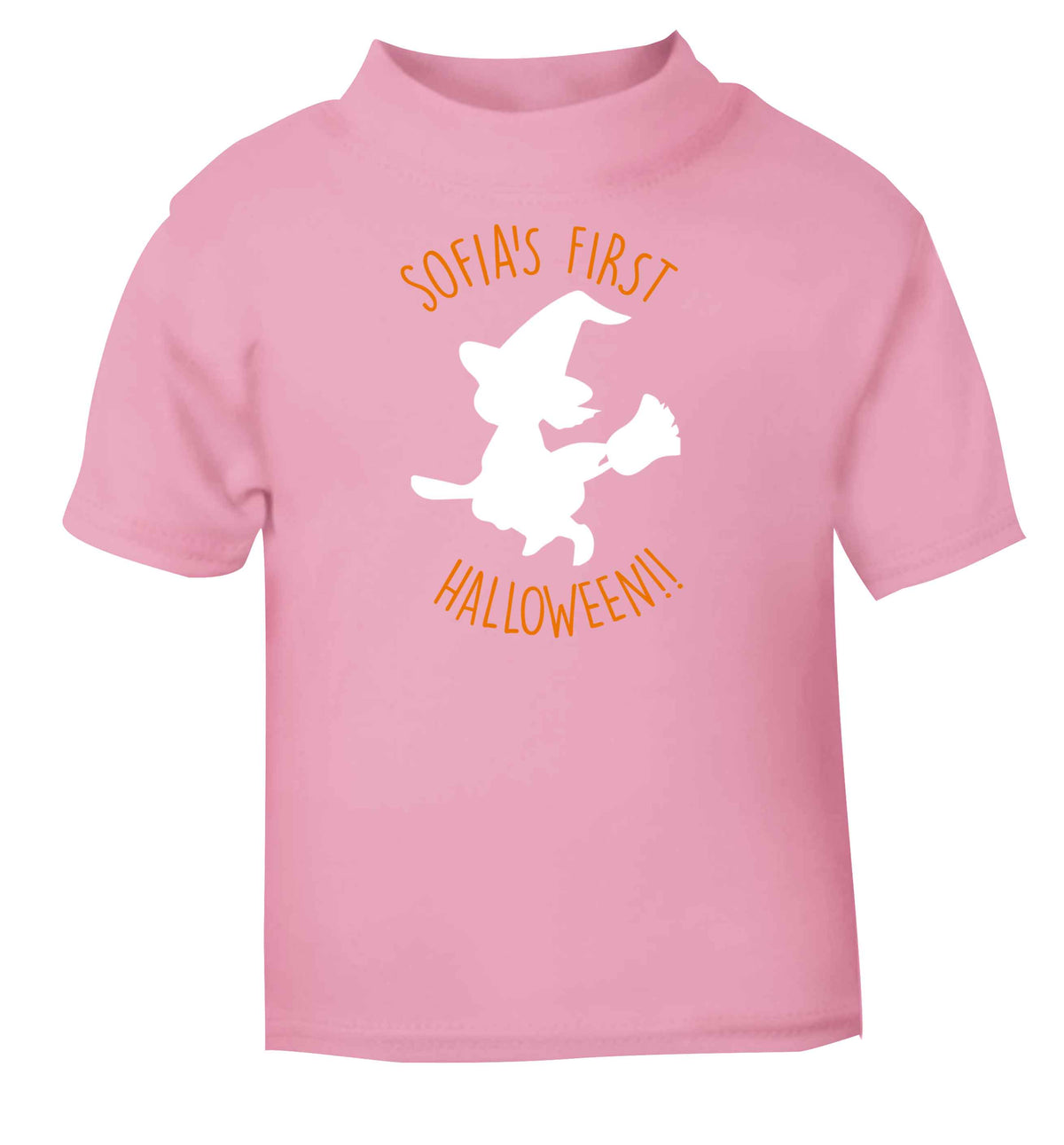 Personalised first halloween - Witch light pink baby toddler Tshirt 2 Years
