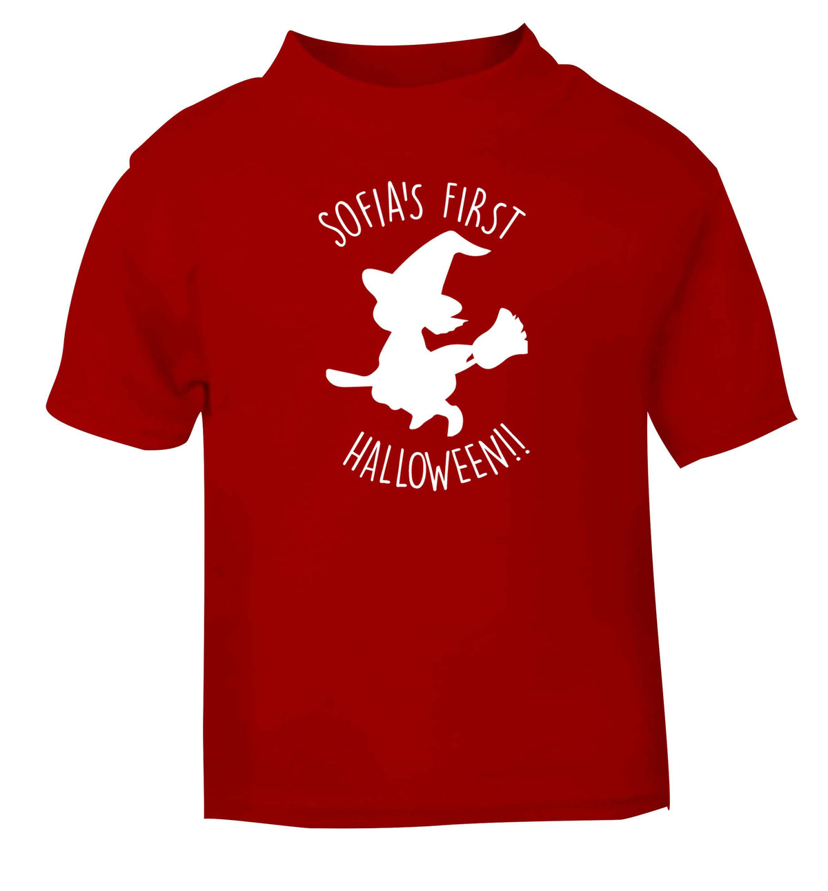 Personalised first halloween - Witch red baby toddler Tshirt 2 Years