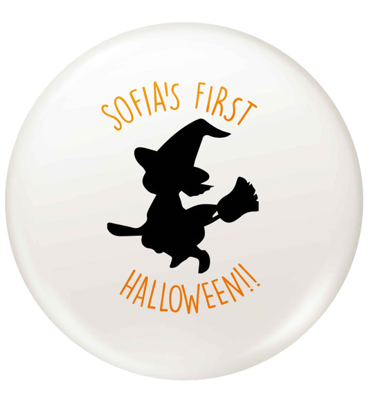 Personalised first halloween - Witch small 25mm Pin badge