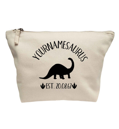 Personalised (your name) dinosaur birthday | makeup / wash bag