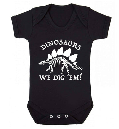 Dinosaurs we dig 'em! Baby Vest black 18-24 months