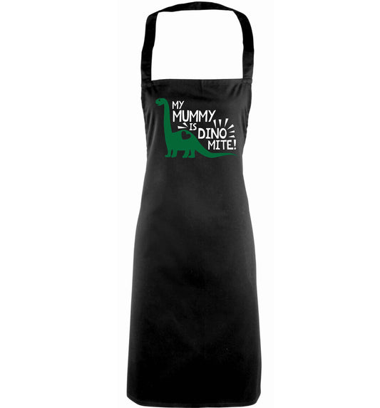 My mummy is dinomite adults black apron
