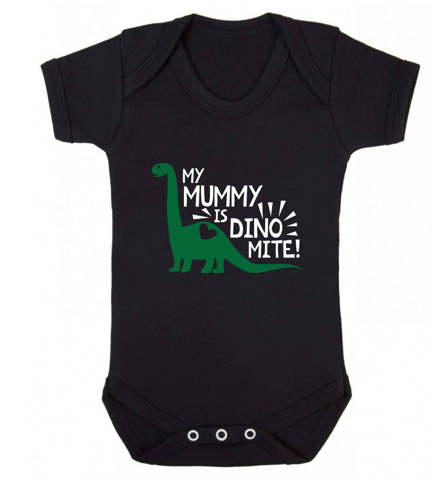 My mummy is dinomite baby vest black 18-24 months