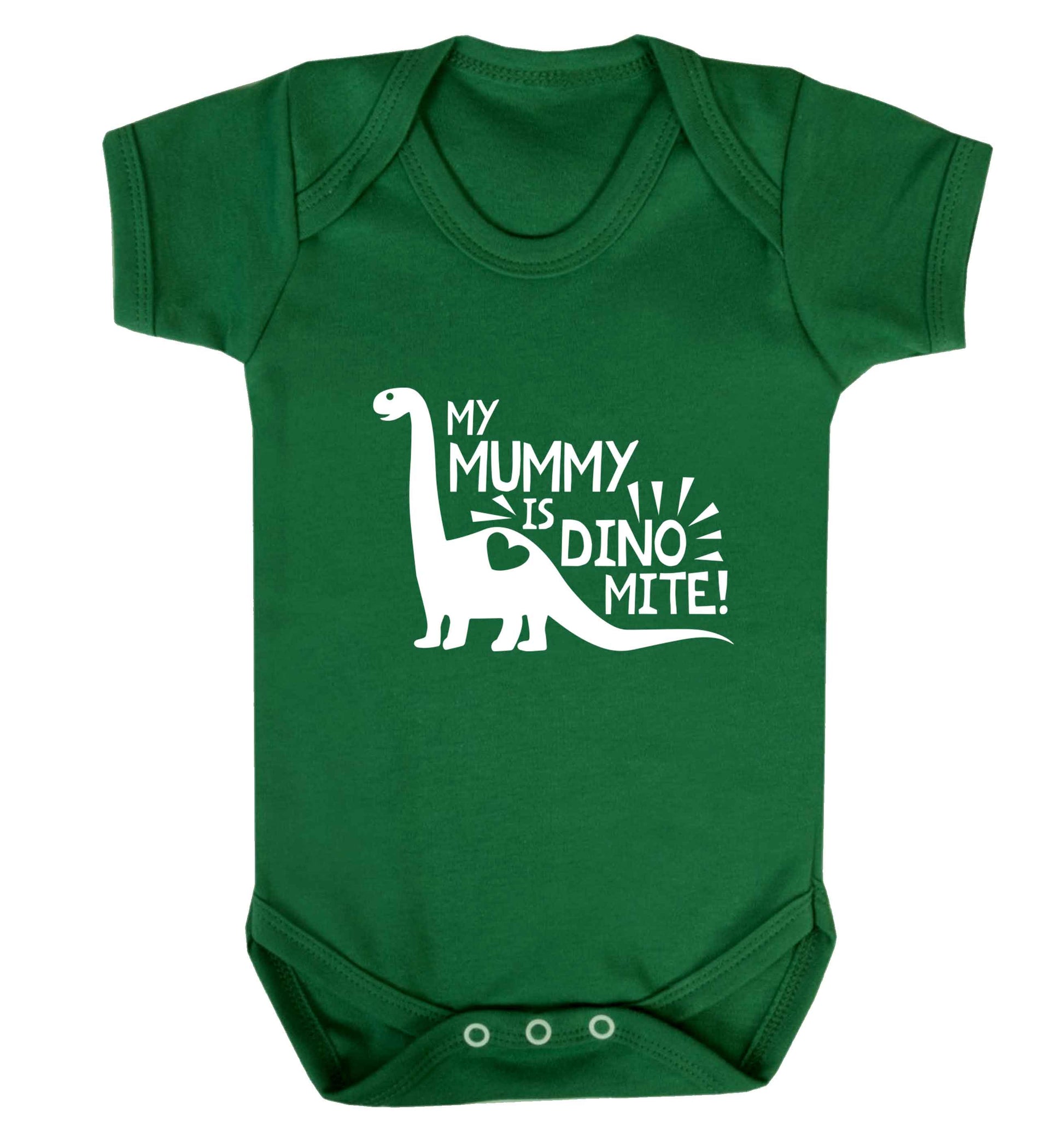 My mummy is dinomite baby vest green 18-24 months