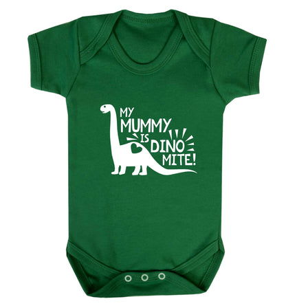 My mummy is dinomite baby vest green 18-24 months