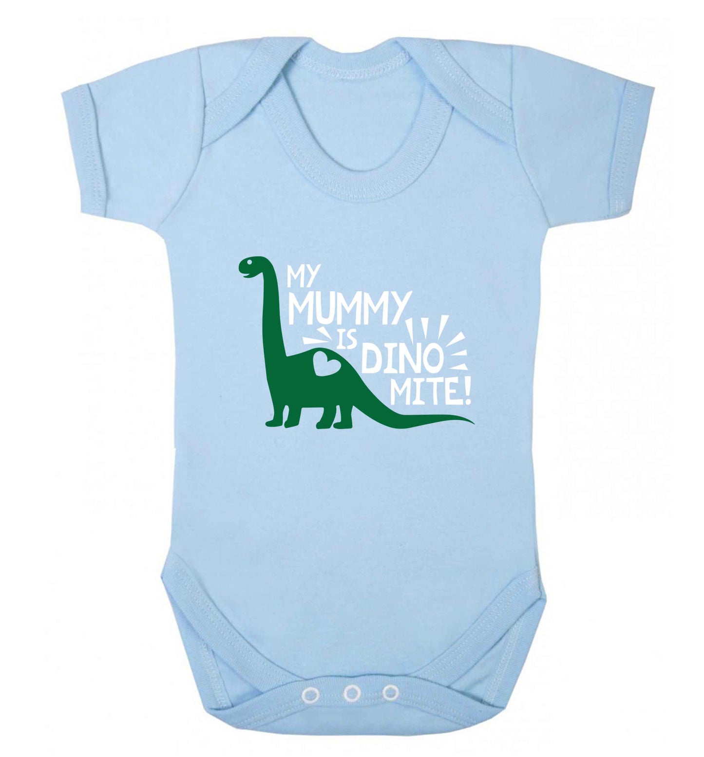 My mummy is dinomite baby vest pale blue 18-24 months