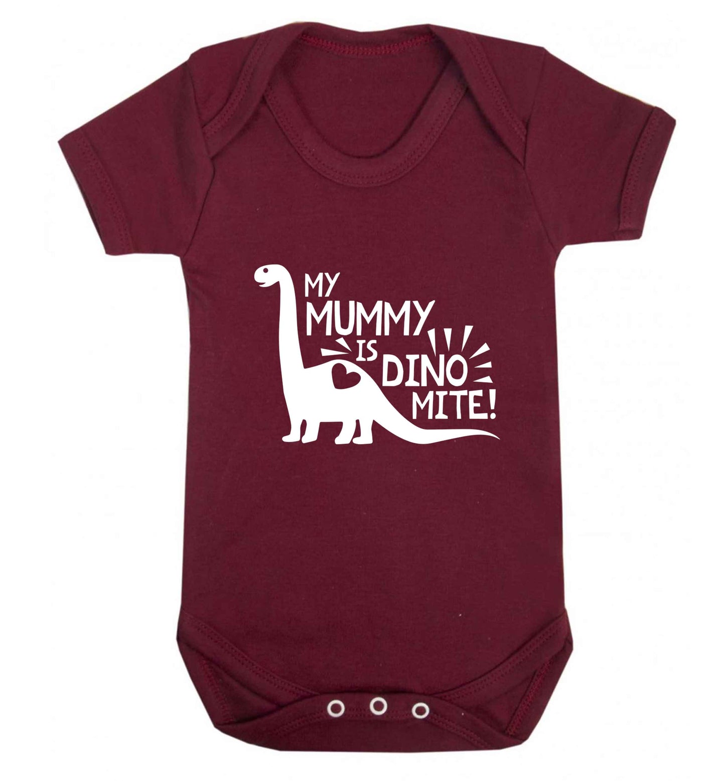 My mummy is dinomite baby vest maroon 18-24 months
