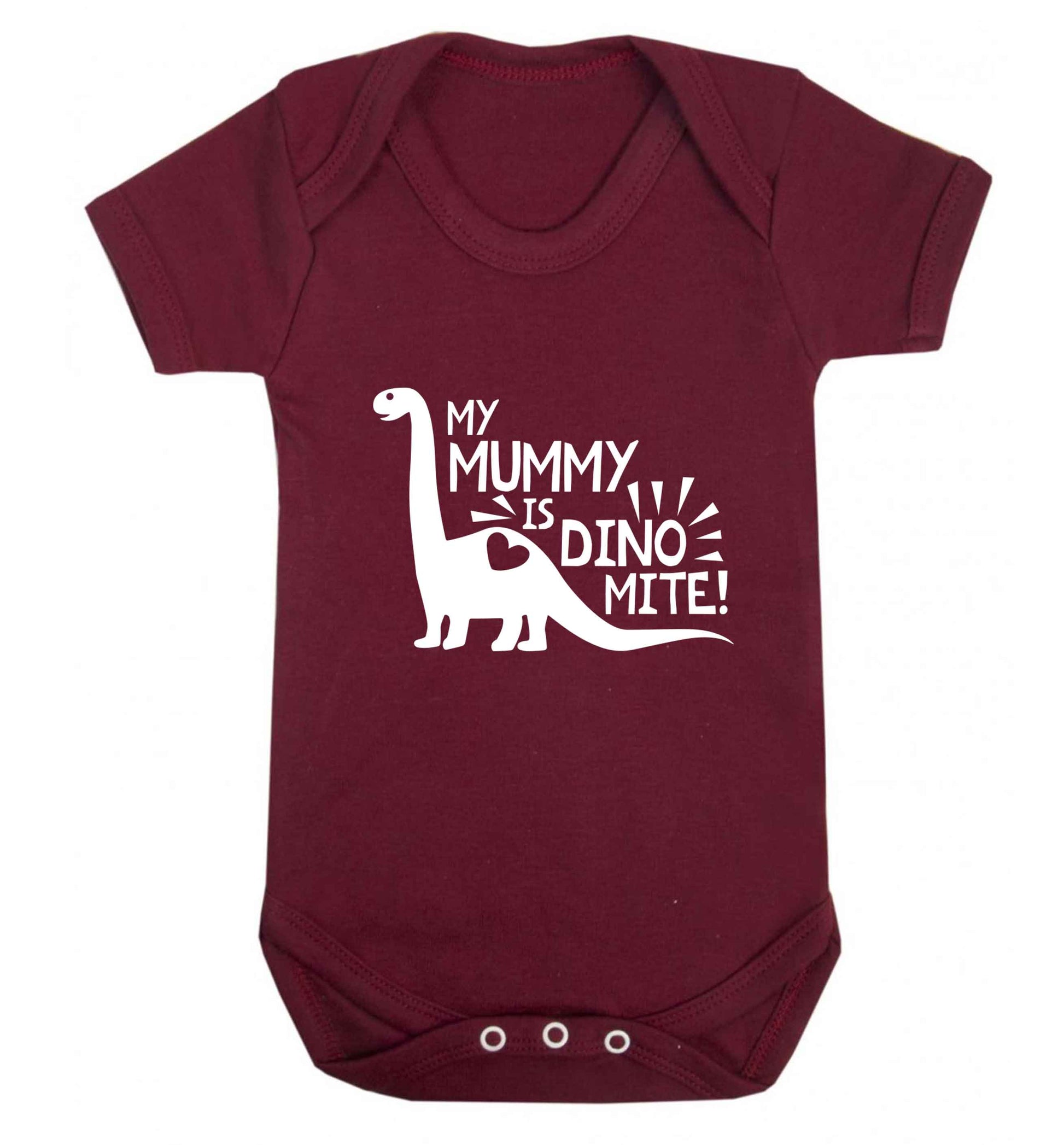 My mummy is dinomite baby vest maroon 18-24 months
