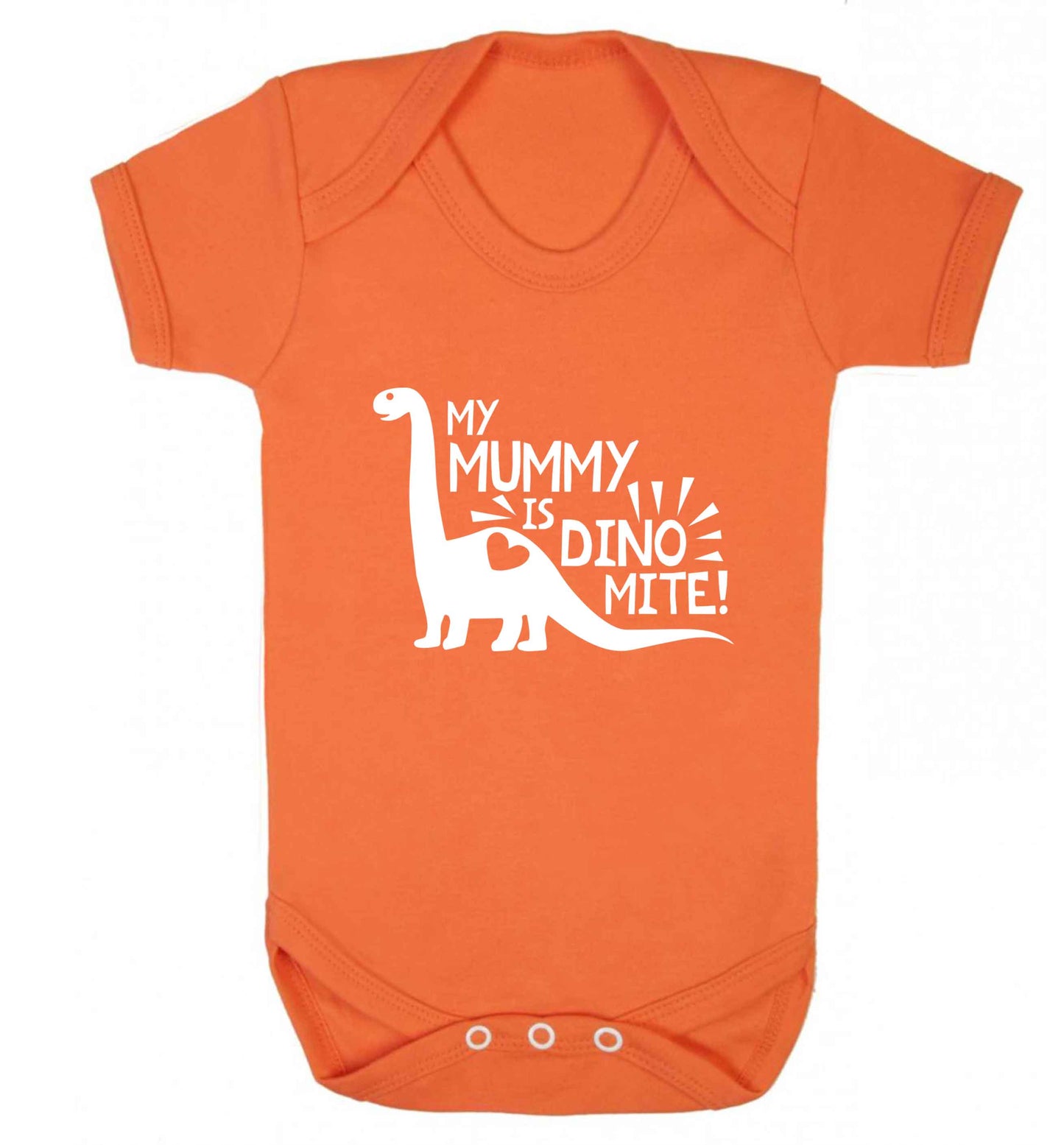 My mummy is dinomite baby vest orange 18-24 months