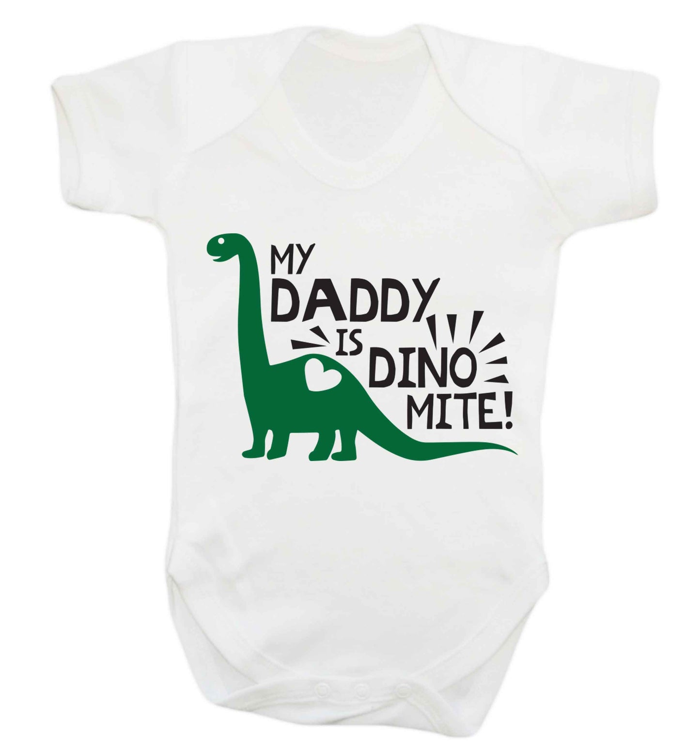 My daddy is dinomite! Baby Vest white 18-24 months