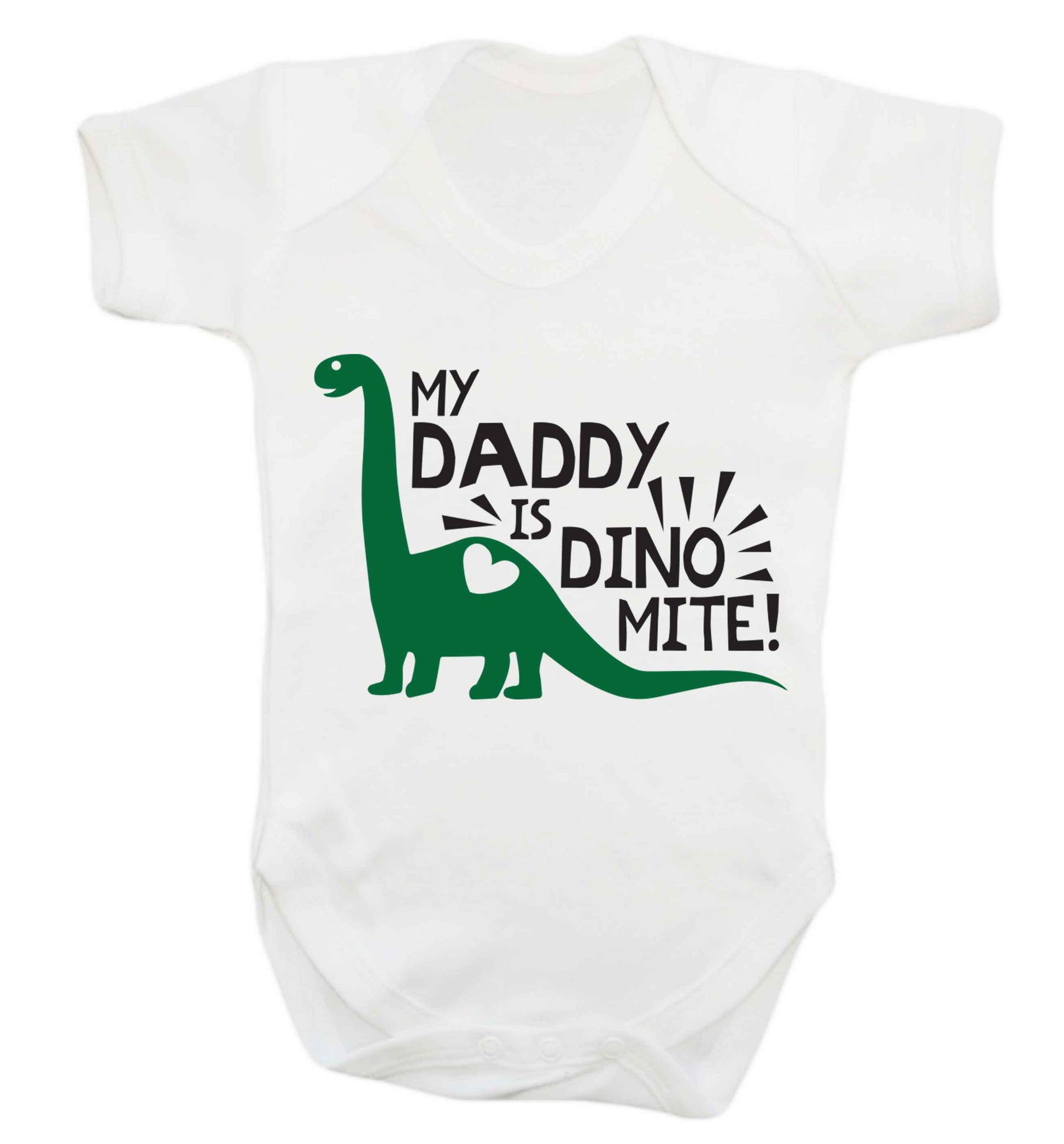 My daddy is dinomite! Baby Vest white 18-24 months