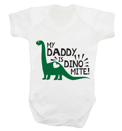 My daddy is dinomite! Baby Vest white 18-24 months