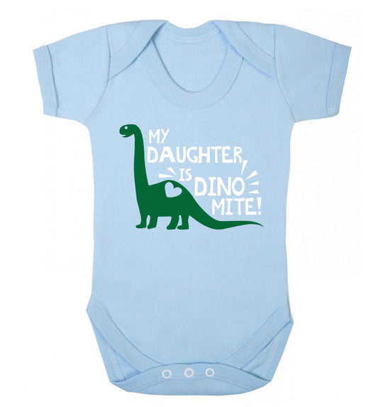 My daughter is dinomite! Baby Vest pale blue 18-24 months