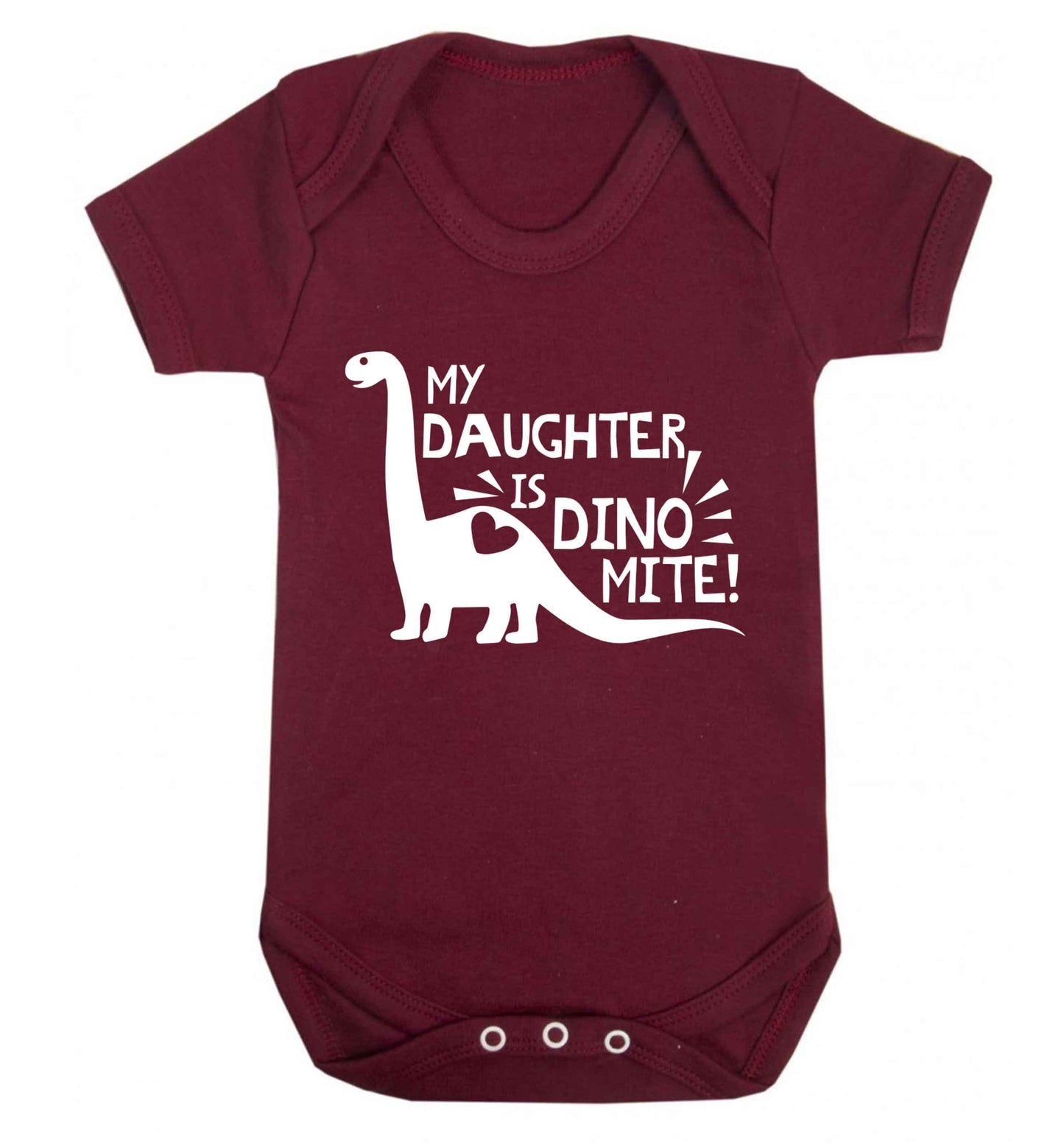 My daughter is dinomite! Baby Vest maroon 18-24 months