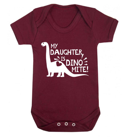 My daughter is dinomite! Baby Vest maroon 18-24 months