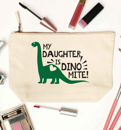 My daughter is dinomite! natural makeup bag