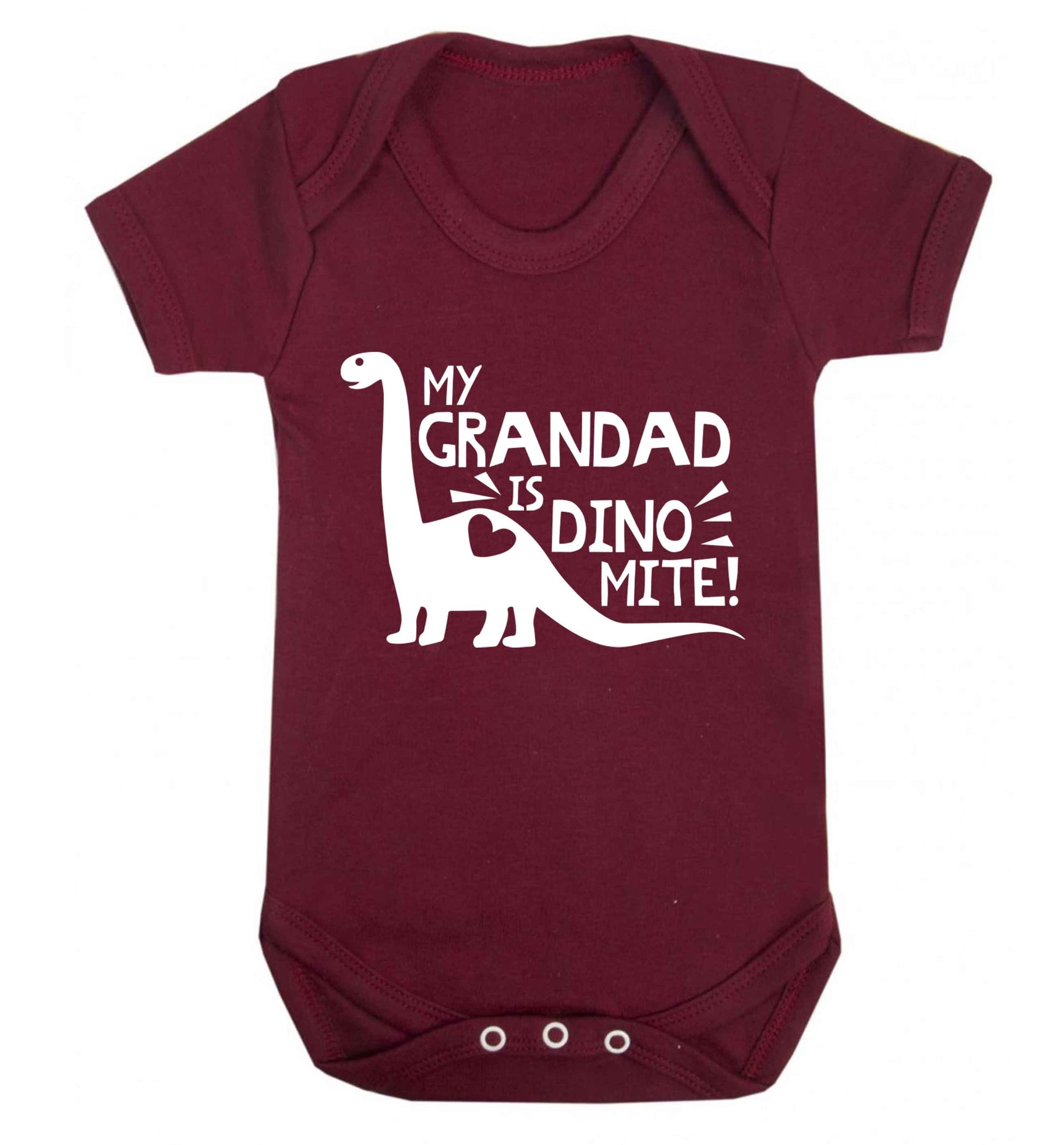 My grandad is dinomite! Baby Vest maroon 18-24 months