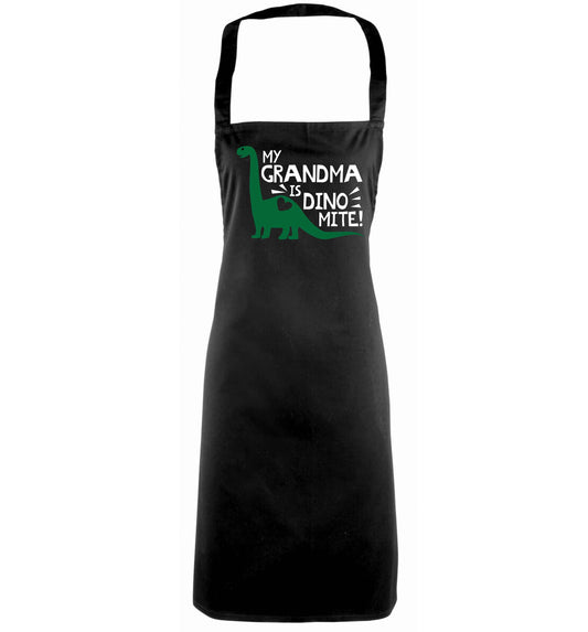 My grandma is dinomite! black apron