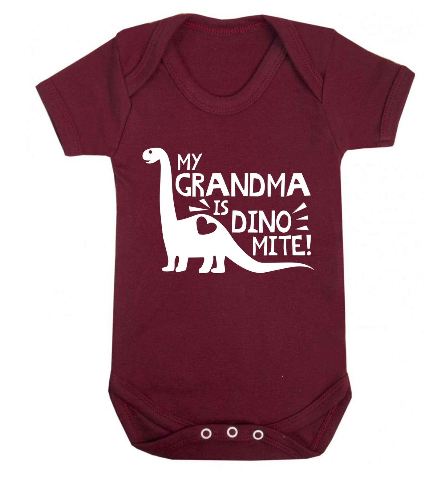 My grandma is dinomite! Baby Vest maroon 18-24 months