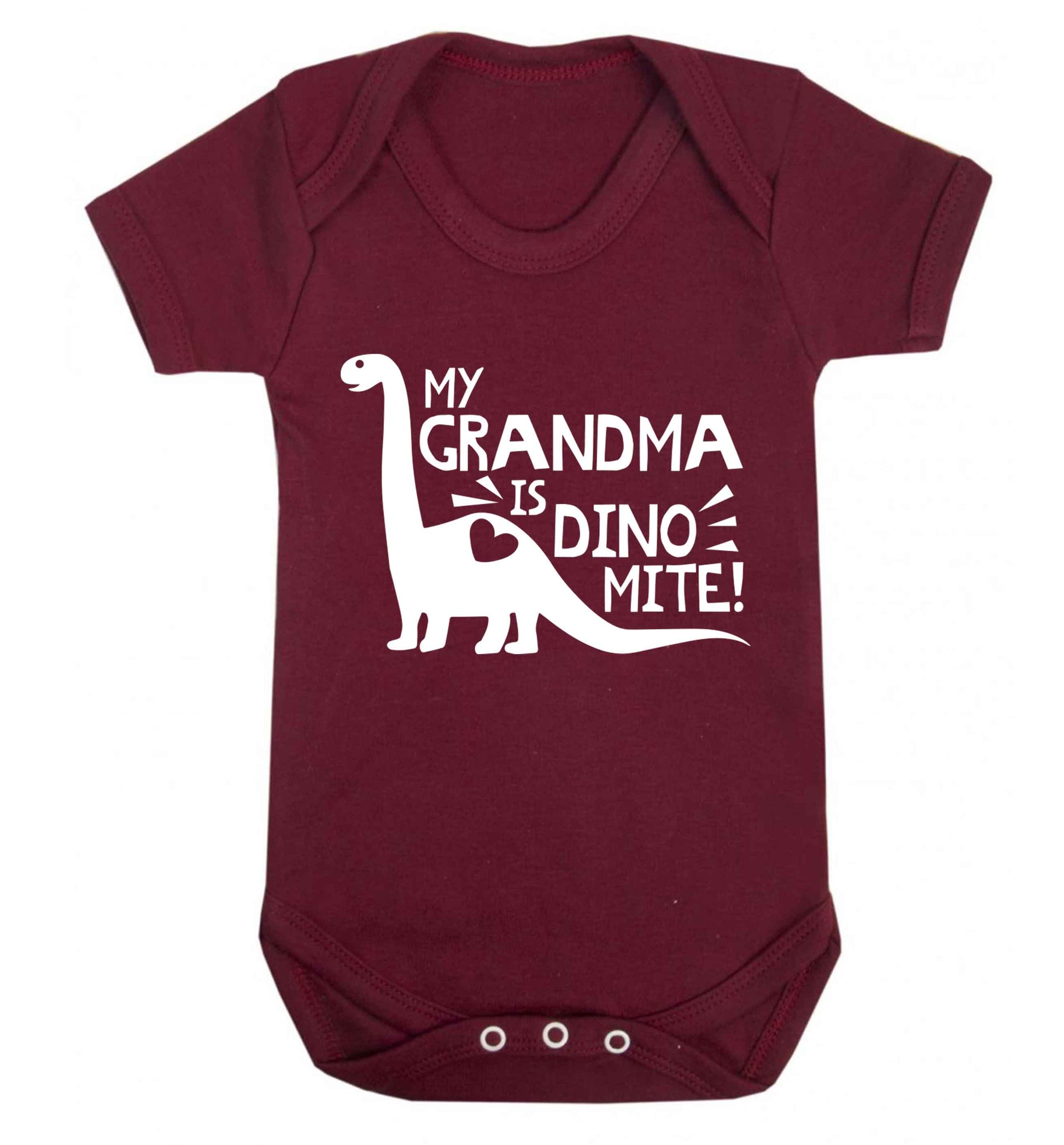 My grandma is dinomite! Baby Vest maroon 18-24 months