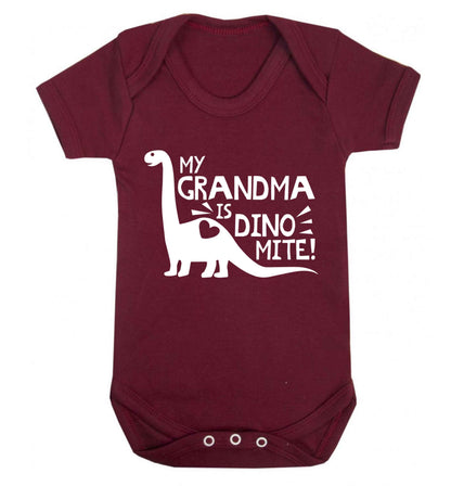 My grandma is dinomite! Baby Vest maroon 18-24 months