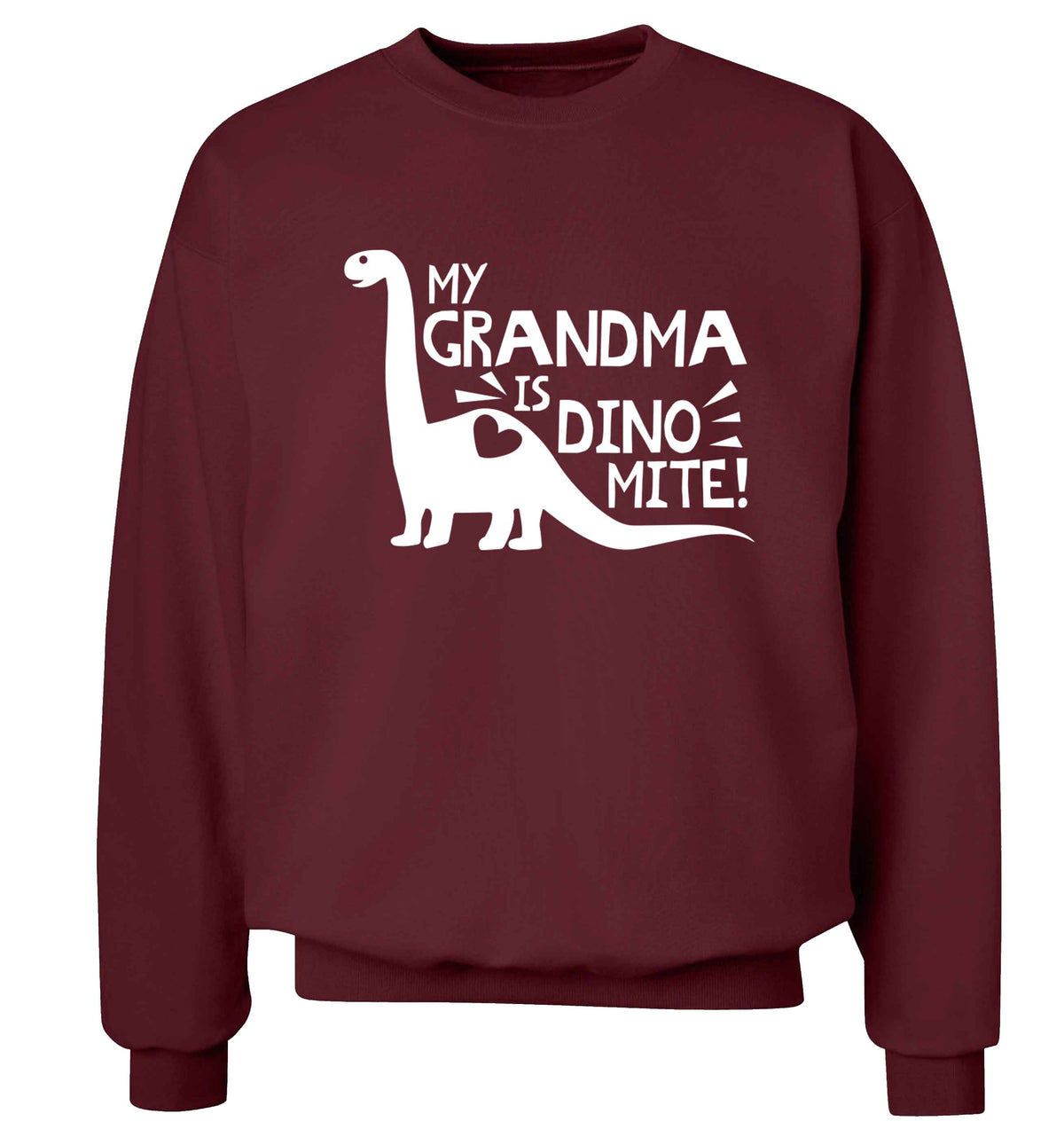 My grandma is dinomite! Adult's unisex maroon Sweater 2XL