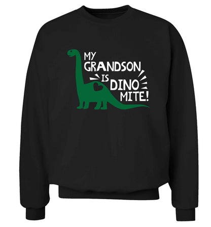 My grandson is dinomite! Adult's unisex black Sweater 2XL