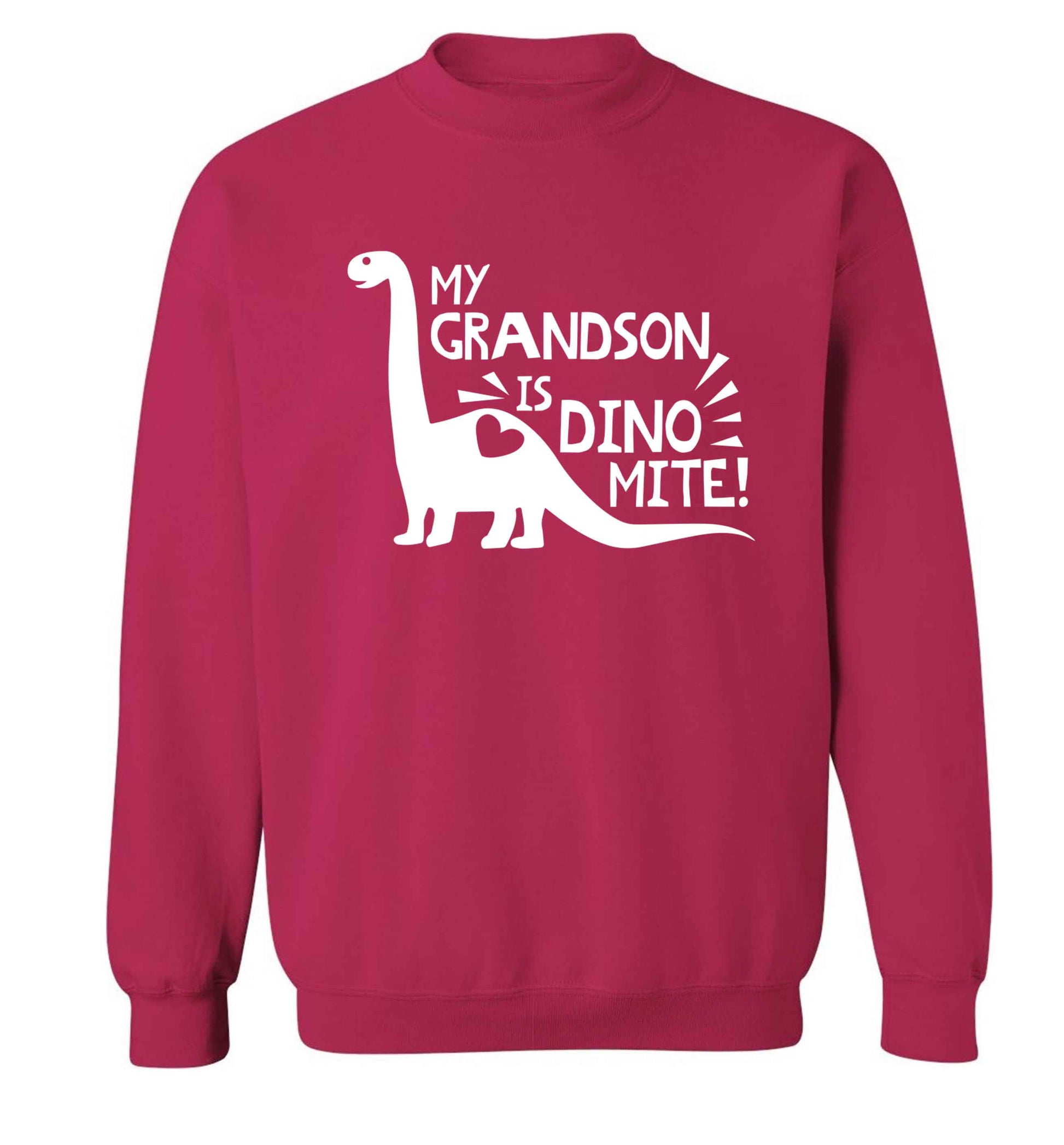 My grandson is dinomite! Adult's unisex pink Sweater 2XL