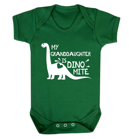 My granddaughter is dinomite! Baby Vest green 18-24 months