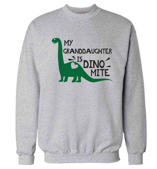 My granddaughter is dinomite! Adult's unisex grey Sweater 2XL