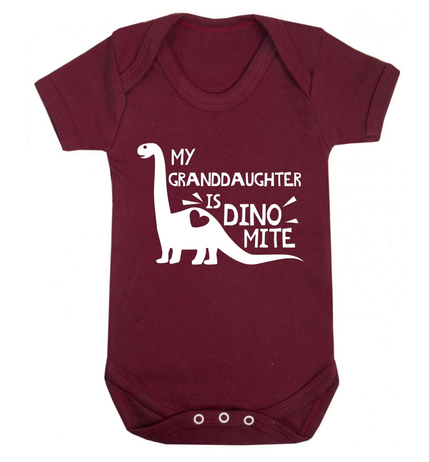 My granddaughter is dinomite! Baby Vest maroon 18-24 months
