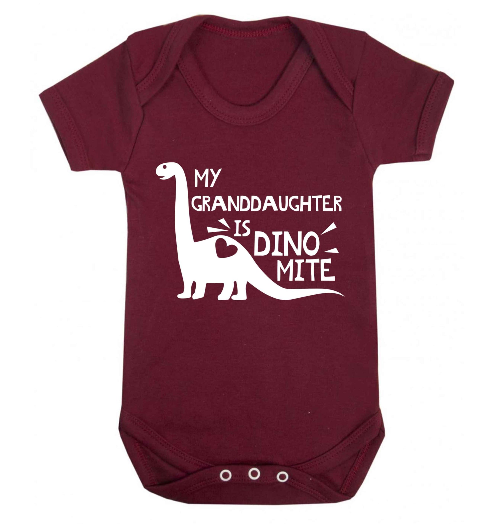 My granddaughter is dinomite! Baby Vest maroon 18-24 months