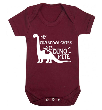 My granddaughter is dinomite! Baby Vest maroon 18-24 months