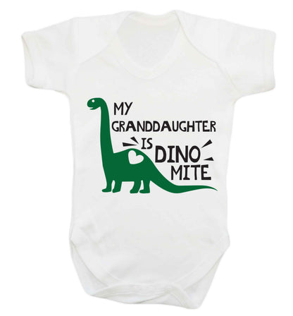My granddaughter is dinomite! Baby Vest white 18-24 months
