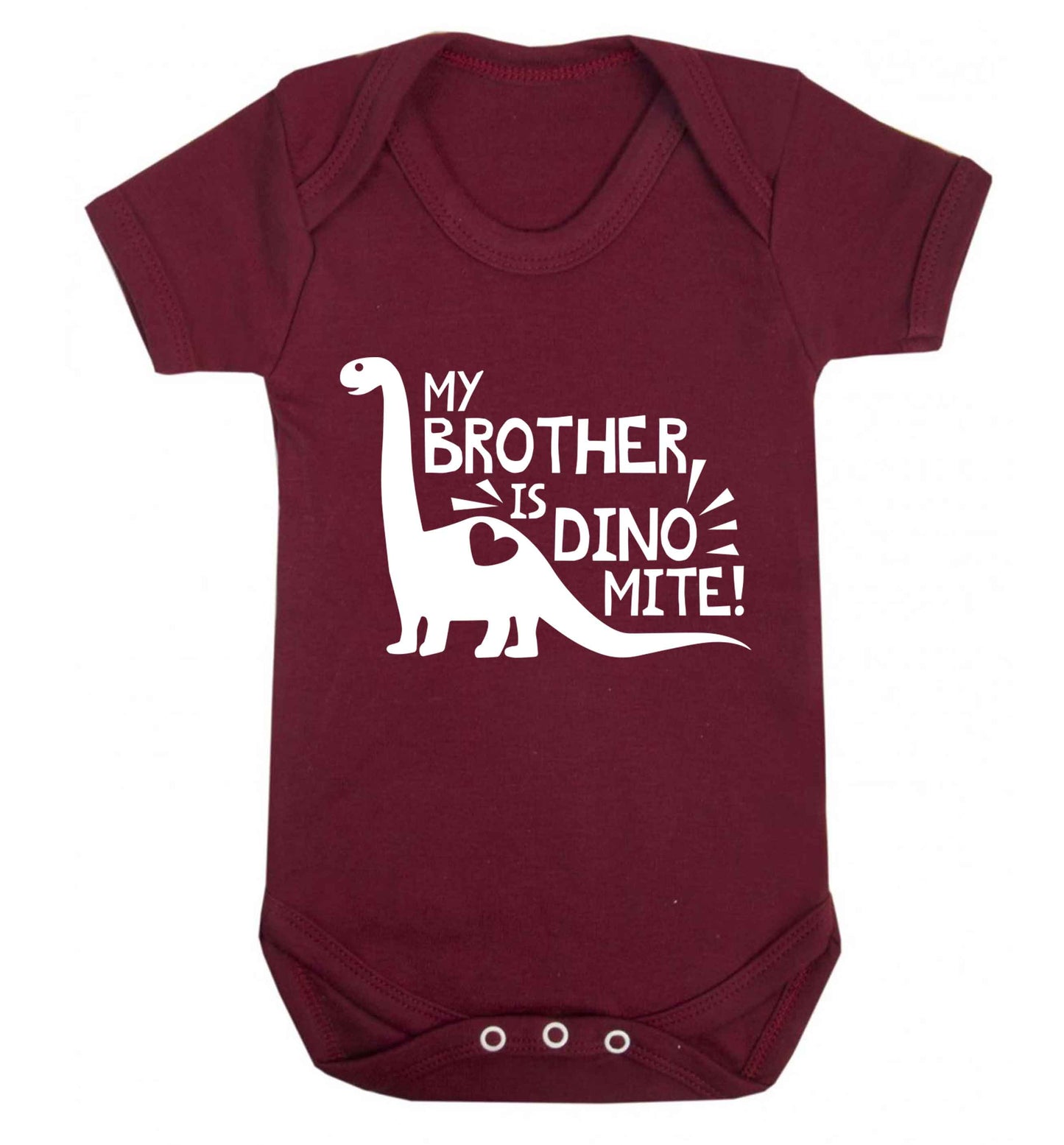 My brother is dinomite! Baby Vest maroon 18-24 months