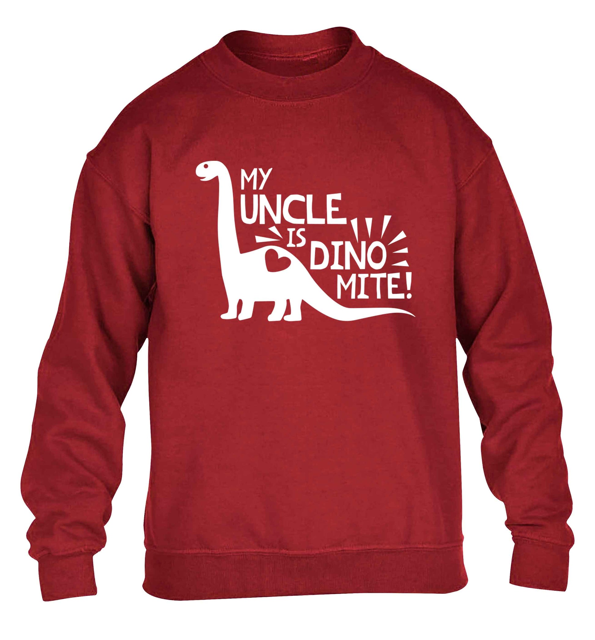 My uncle is dinomite! children's grey sweater 12-13 Years