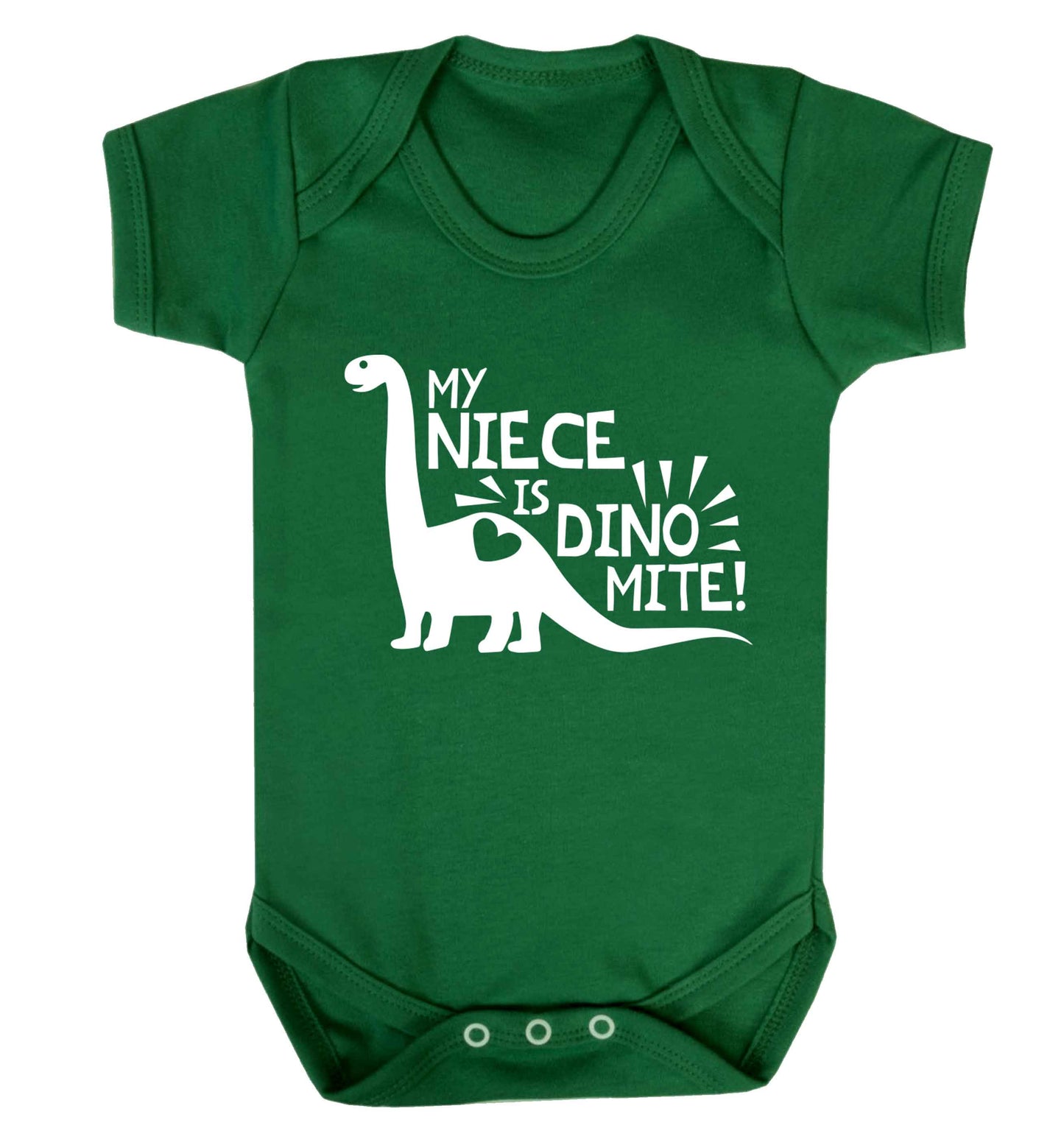 My niece is dinomite! Baby Vest green 18-24 months